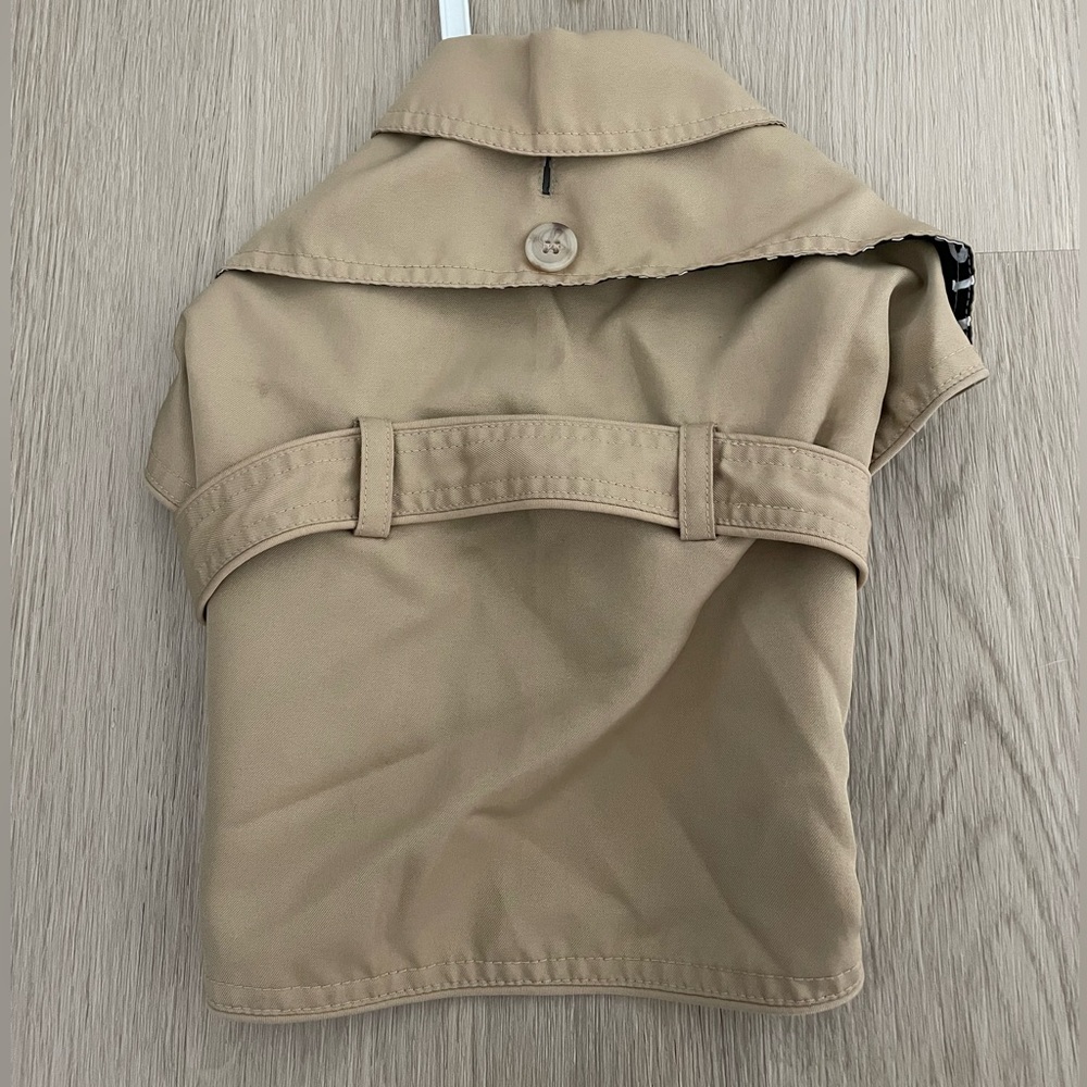 Isaac Mizrahi x Target Dog Trench Coat Small Beige Belted